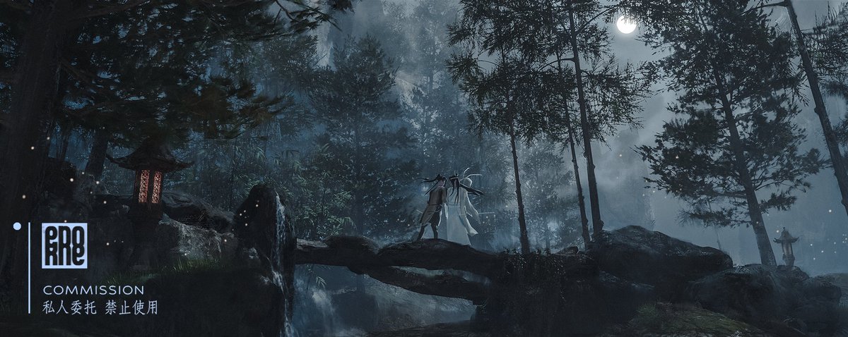 epokhe13's tweet image. 3 WangXian commissions💙 #Commission