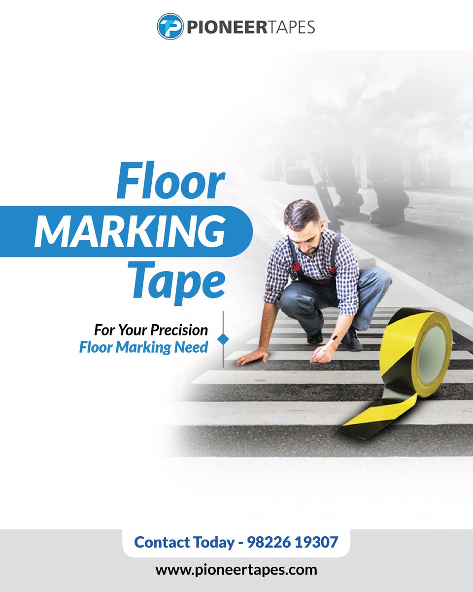 PioneerTapes's tweet photo. 🚧Pioneer Floor Marking Tape is your go-to solution for clear, visible, and durable floor markings.

Perfect for warehouse floors, factories, and more!
📞 Call us today: 98226 19307
🌐 https://t.co/PZQl2cyB5h

#FloorMarking #WarehouseSolutions #YellowTape #FloorMarkingTape https://t.co/9ad7vhHGcU