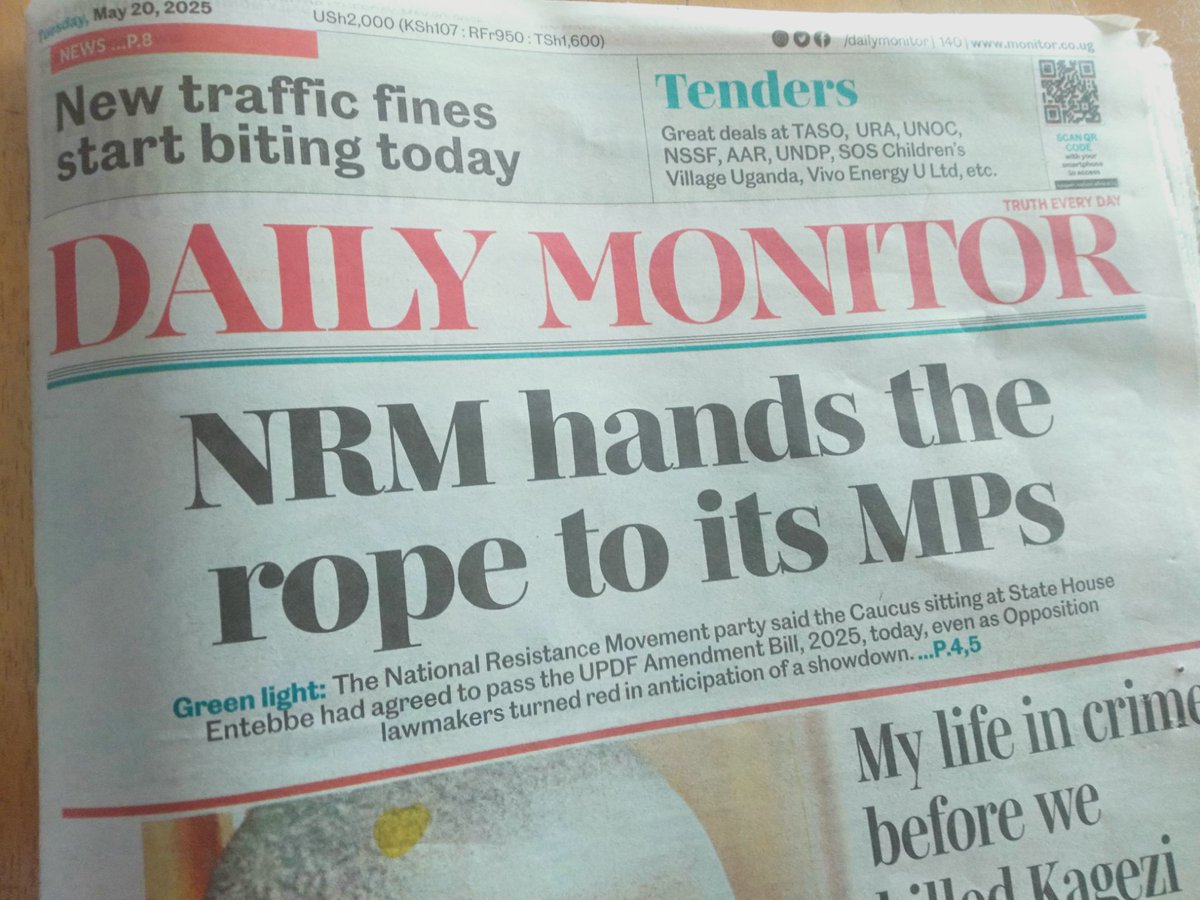 Tonny Muwangala (@tonnymuwangala) on Twitter photo Something tells me to keep this <a href="/DailyMonitor/">Daily Monitor</a> headline here for reference in the not-too-distant-future. #UPDFBill <a href="/hrw/">Human Rights Watch</a> <a href="/eu_echo/">EU Civil Protection & Humanitarian Aid 🇪🇺</a> <a href="/Humanrights256/">Human Rights Platform</a> <a href="/HRNJUganda/">HRNJ-Uganda</a> <a href="/CHR_HumanRights/">CentreForHumanRights</a> <a href="/UNHumanRights/">UN Human Rights</a> Something tells me to keep this <a href="/DailyMonitor/">Daily Monitor</a> headline here for reference in the not-too-distant-future. #UPDFBill <a href="/hrw/">Human Rights Watch</a> <a href="/eu_echo/">EU Civil Protection & Humanitarian Aid 🇪🇺</a> <a href="/Humanrights256/">Human Rights Platform</a> <a href="/HRNJUganda/">HRNJ-Uganda</a> <a href="/CHR_HumanRights/">CentreForHumanRights</a> <a href="/UNHumanRights/">UN Human Rights</a>