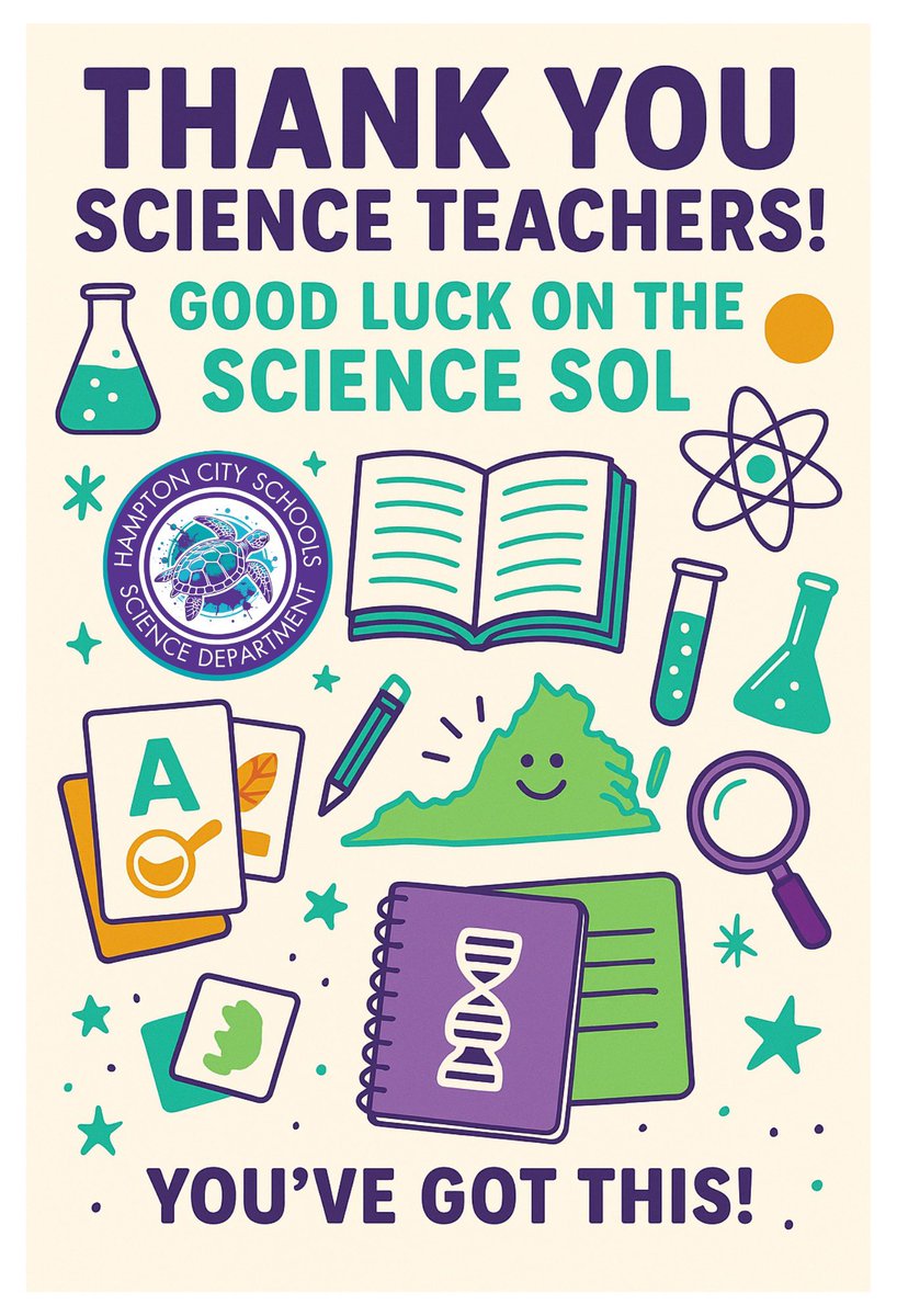 Today’s the Day for our division! GOOD LUCK to all our Science Teachers!!!! You’ve worked hard, prepared all year, time to let your students shine and show what they know! So proud of all of our teachers and students! <a href="/HCS_ScienceDept/">HCSScienceDepartment</a>