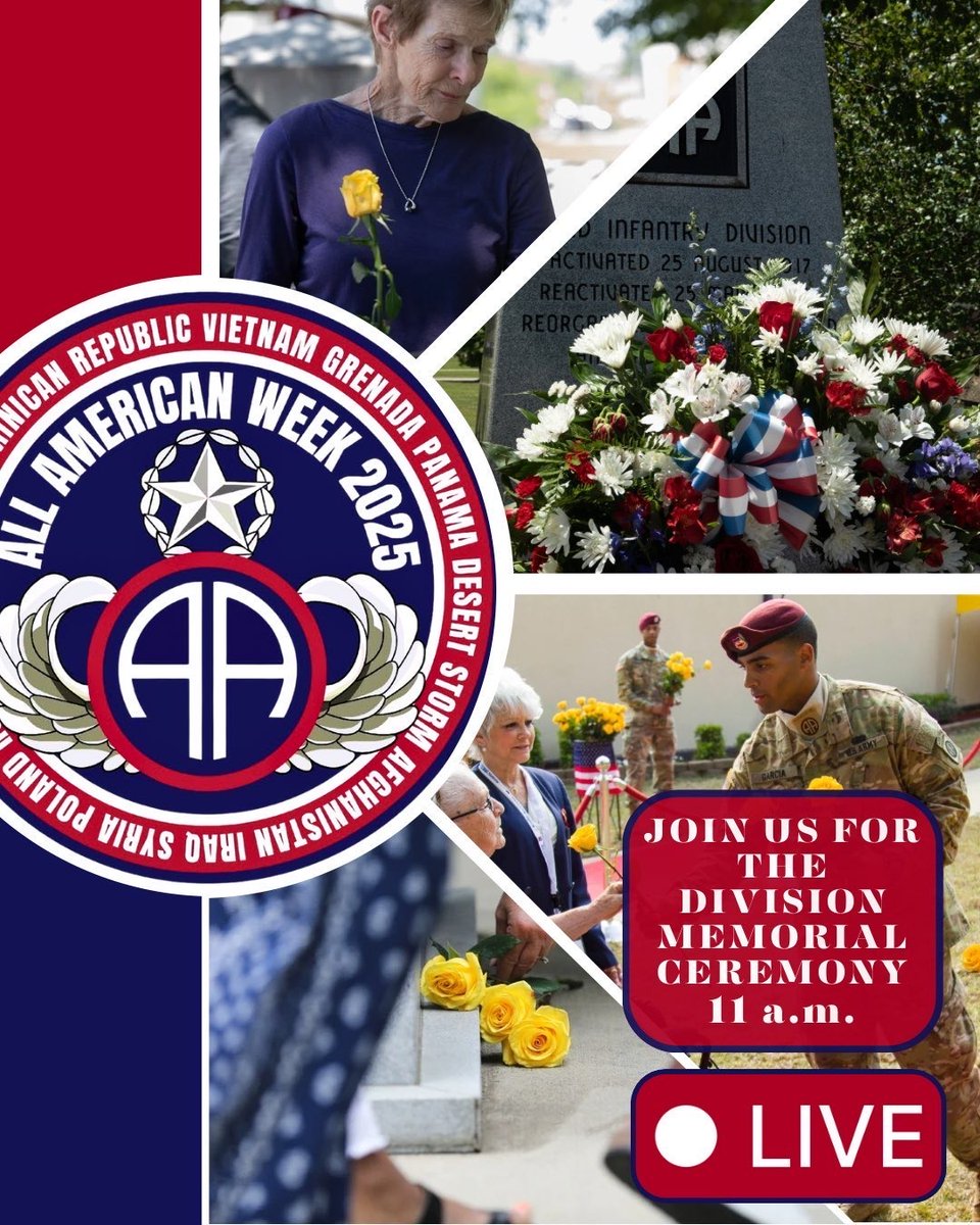 Today we pay tribute to our fallen Paratroopers during the #AAW25 Memorial Ceremony, streaming on FB Live today at 11 a.m.