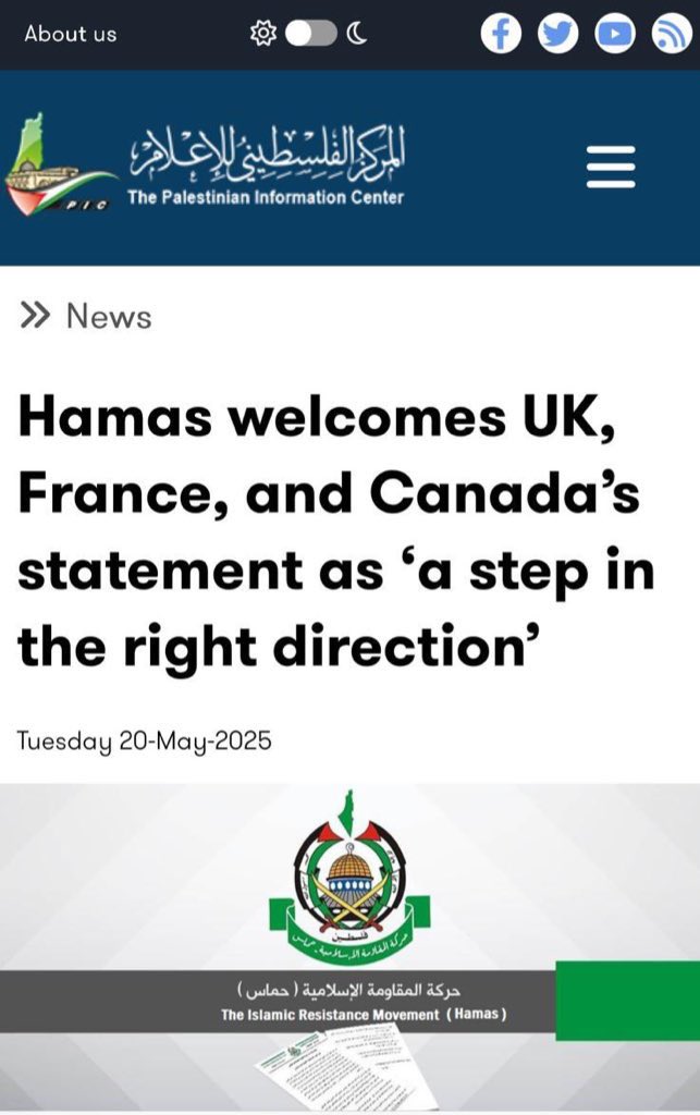 When you’re praised by Hamas — a jihadist terrorist organization that murders children and rapes women — you’re on the wrong side of history. 

What a disgrace.