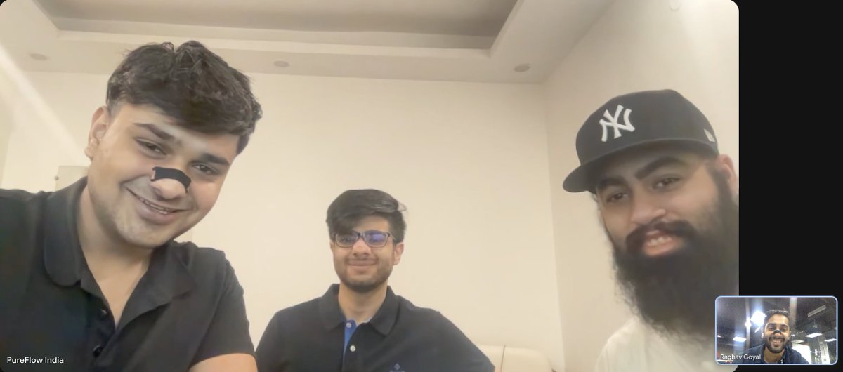 Raghav Goyal (@raghavgoyal97) on Twitter photo Saw <a href="/carlosalcaraz/">Carlos Alcaraz</a> wear nasal strips and thrash <a href="/janniksin/">Jannik Sinner</a> on Sunday in the finals. 3/4 people on call today wearing nasal strips. Boys from Pureflow are taking over faster than I imagined
<a href="/PrikshitBatra/">Prikshit Batra</a> <a href="/Devsharma146/">Dev sharma</a> Saw <a href="/carlosalcaraz/">Carlos Alcaraz</a> wear nasal strips and thrash <a href="/janniksin/">Jannik Sinner</a> on Sunday in the finals. 3/4 people on call today wearing nasal strips. Boys from Pureflow are taking over faster than I imagined
<a href="/PrikshitBatra/">Prikshit Batra</a> <a href="/Devsharma146/">Dev sharma</a>
