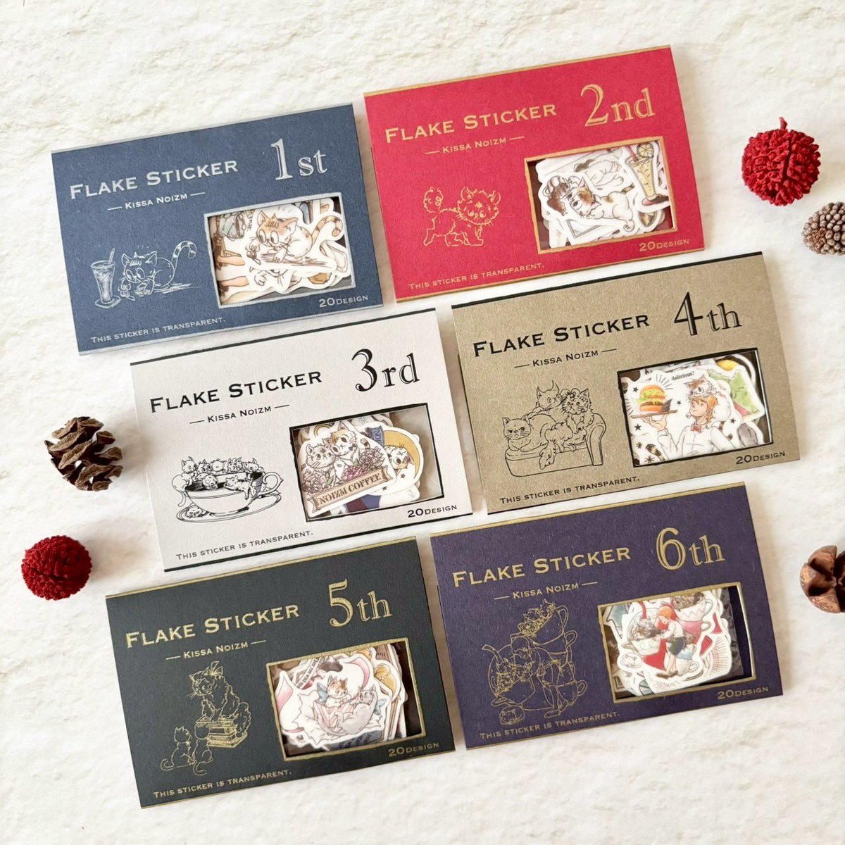 フレークシールに６弾
明日からネット販売開始予定です！

現在
阪急うめだ本店スーク文具店【コラージュ沼の世界】もあります

今回も
<a href="/n_e_m_u_n_o_k_i/">nemunoki paper item</a> さんに
撮影をお願いしましたー

自分じゃこんな素敵な写真にならない…
本当にありがとうございます🙌