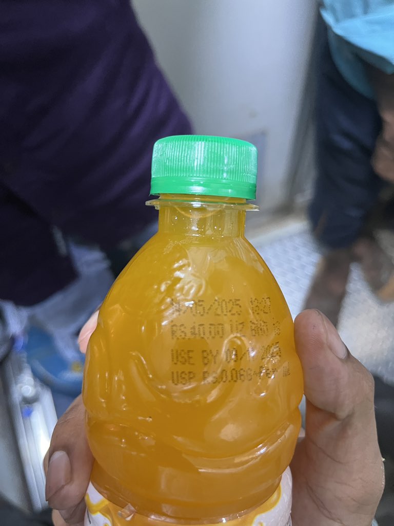 Respected sir,
I’m travelling in 20851 BBS Pdy sf express the vendors are overcharging all the food prices above mrp Rail neer 20₹ cool drink 40₹ to 50₹ standard tea 10₹ please look into this issue sir <a href="/IRCTCofficial/">IRCTC</a> <a href="/RailMinIndia/">Ministry of Railways</a> <a href="/RailwaySeva/">RailwaySeva</a> <a href="/EastCoastRail/">East Coast Railway</a> <a href="/SCRailwayIndia/">South Central Railway</a>