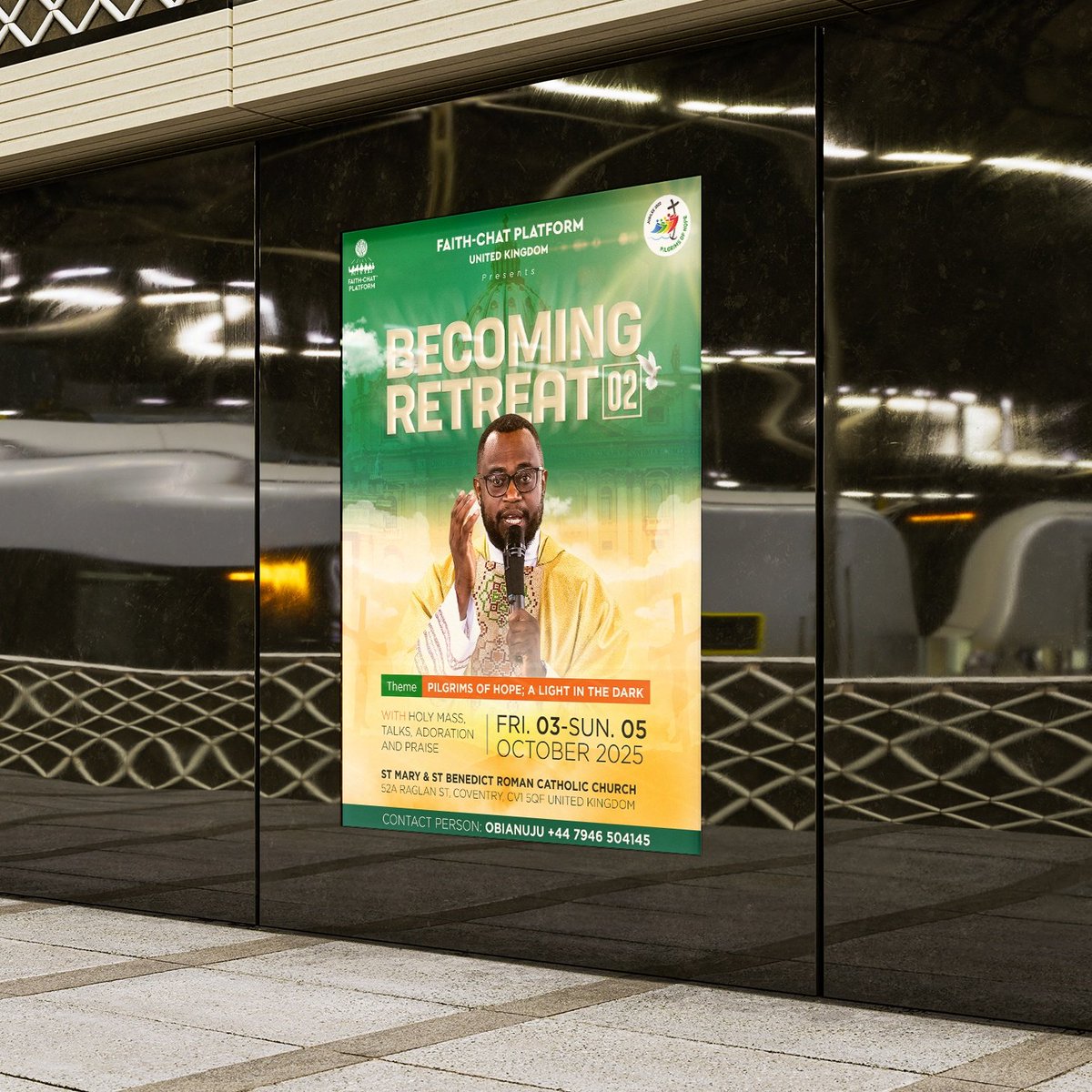 mickar_el's tweet photo. The BECOMING RETREAT 2; UK edition
For @fr_james_a @faithchatplatform
Poster redesign by @boamingenuity with two major Variants
#churchposter #catholic #catholicchurch #Catholicfaith #catholicdesigner #graphicdesign #graphicdesigner #logodesigns #churchdesign #eventflyer https://t.co/CB6s1fUs75