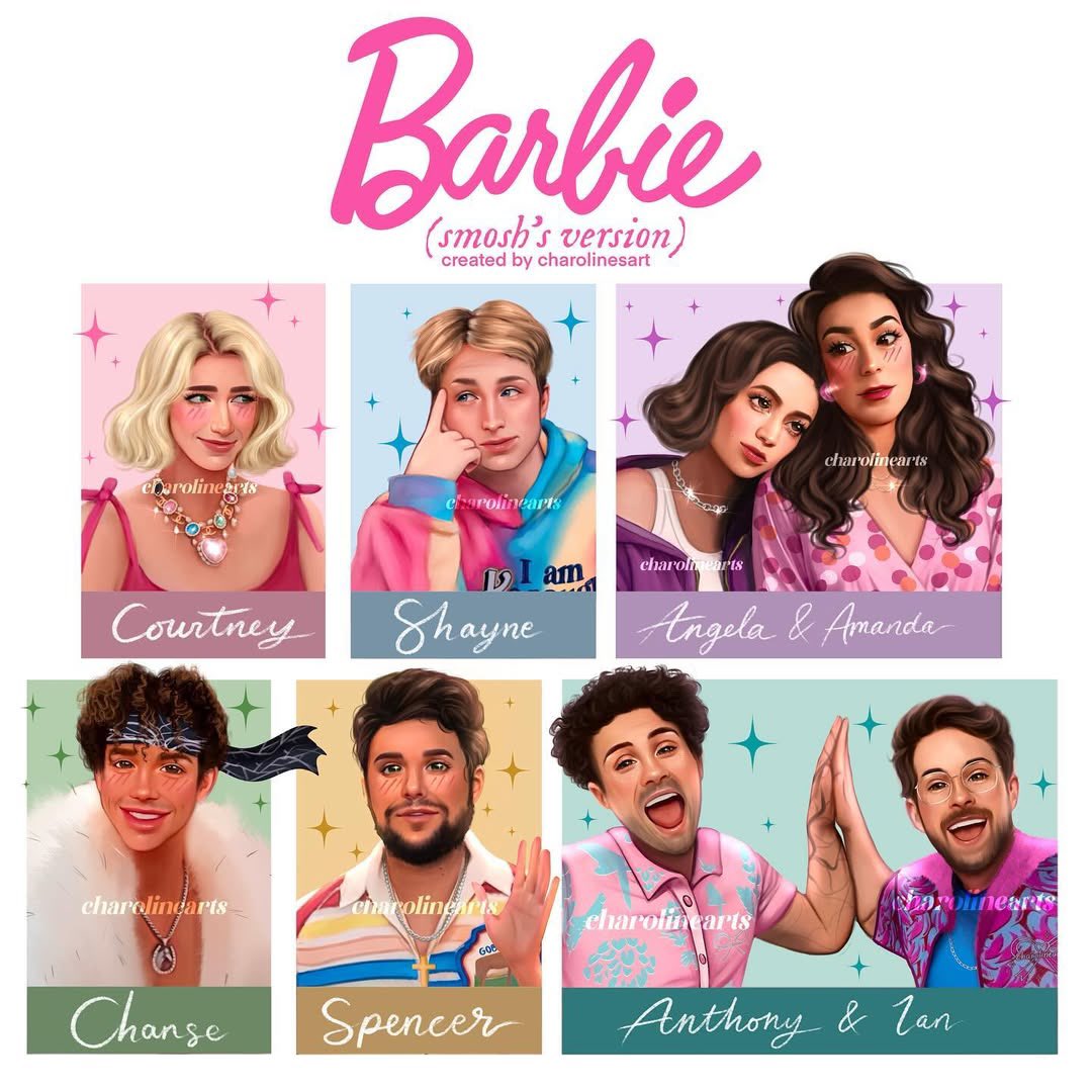 charolinearts's tweet photo. can't believe evie was born on the same day as i finished this smosh barbie art https://t.co/dE63ROXXDV