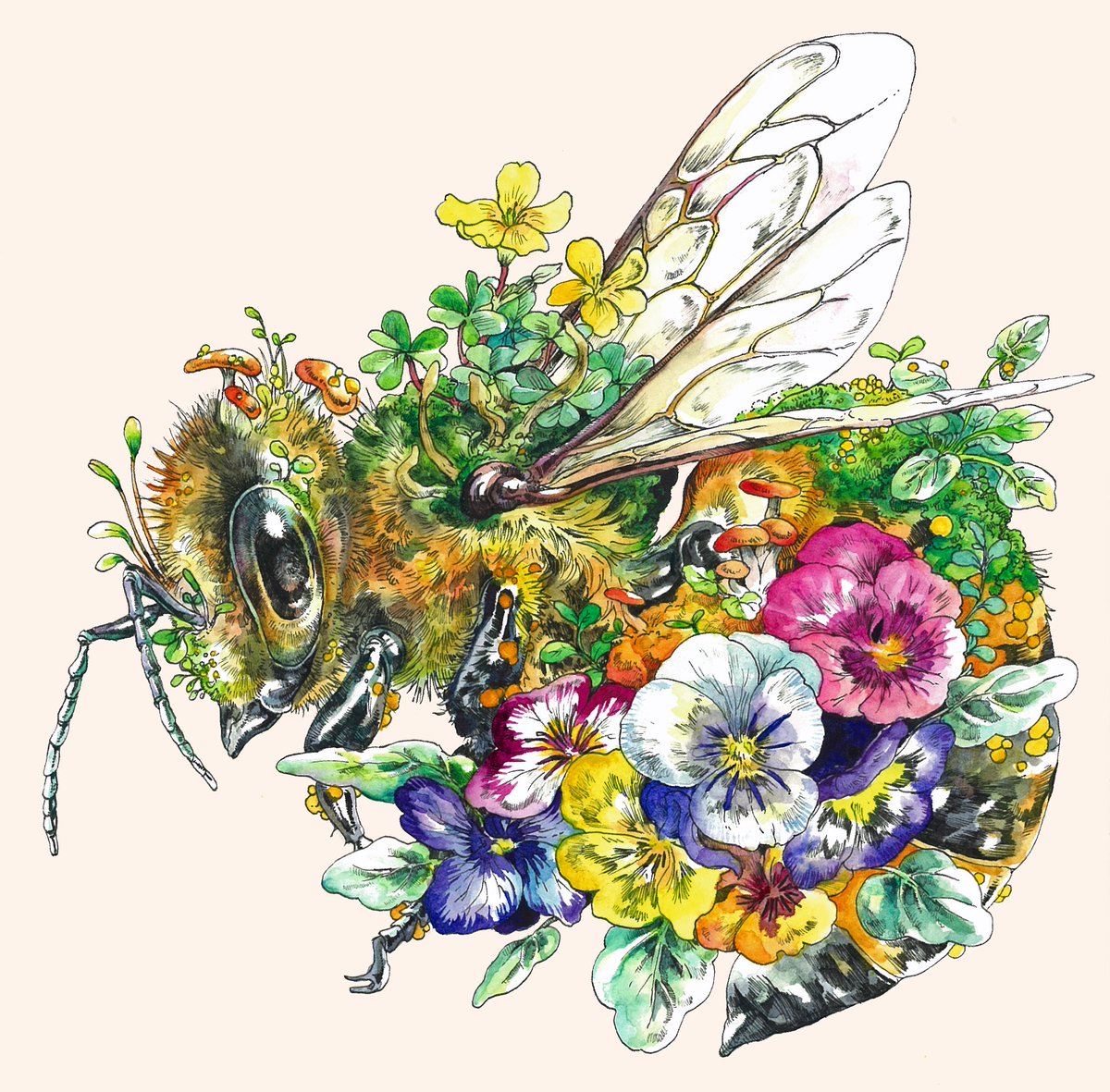 「#世界ミツバチの日 」|Keso Artのイラスト