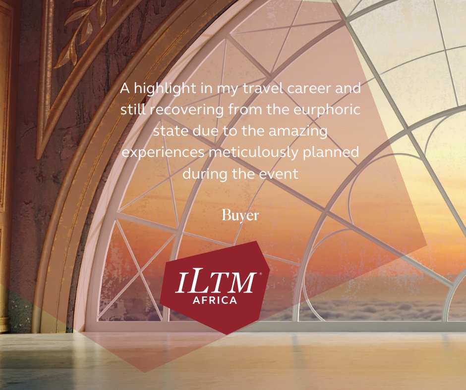 Get ready for ILTM Africa 2026 — the ultimate luxury travel event!

📍 Cape Town | 🗓️ 10–12 April
Early Bird Exhibitor Apps are open till 30 June.

One buyer called it a career highlight — now it’s your turn.

Join us: iltm.com/africa/en-gb.h…

#ILTMAfrica #LuxuryTravel #Events
