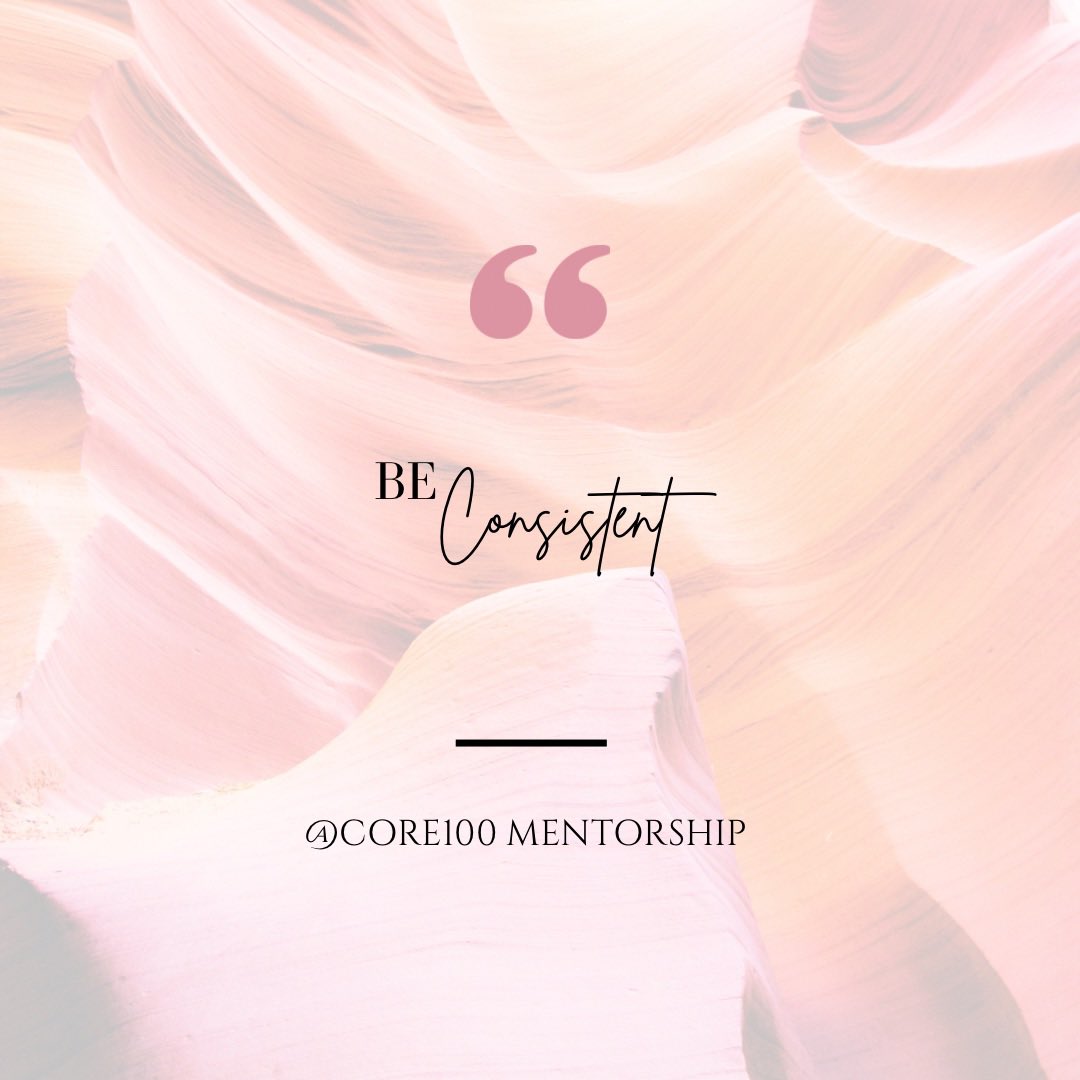 Consistency is like planting a garden. Every seed you sow - every call, every prayer, every step you take toward your goal - takes root 

The more you nurture your seedling the more it blooms. So you see - Every seed you sow has the potential to blossom into something amazing!