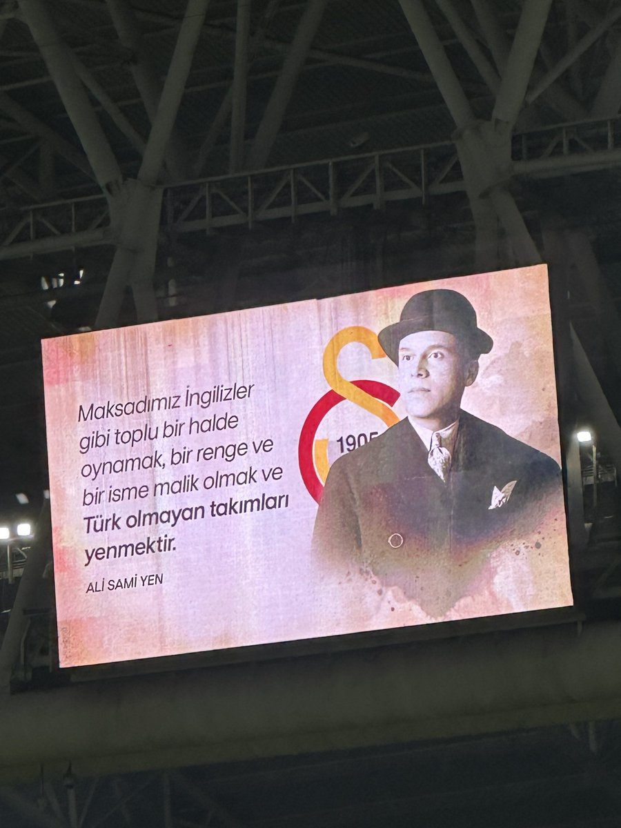 "Maksadımız İngilizler gibi toplu bir halde oynamak, bir renge ve bir isme malik olmak ve Türk olmayan takımları yenmektir."
Galatasaray’ımızın Kurucusu, İlk Başkanımız Ali Sami Yen’i doğum gününde saygı, sevgi ve rahmetle anıyoruz.
