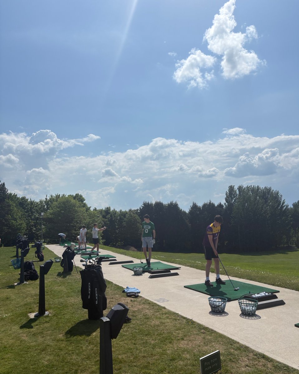 On the driving range, enjoying the sun ☀️⛳ #GlenstalAbbeySchool #BoardingLife