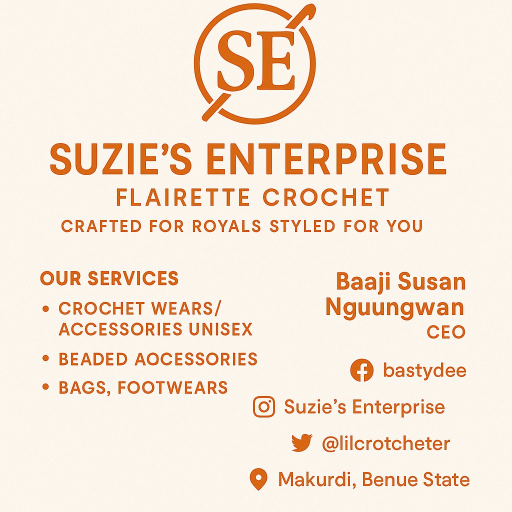 Lilcrotcheter's tweet image. The brand 🧶
Where yarn talent and passion come to play 😊
Do well to patronize us .