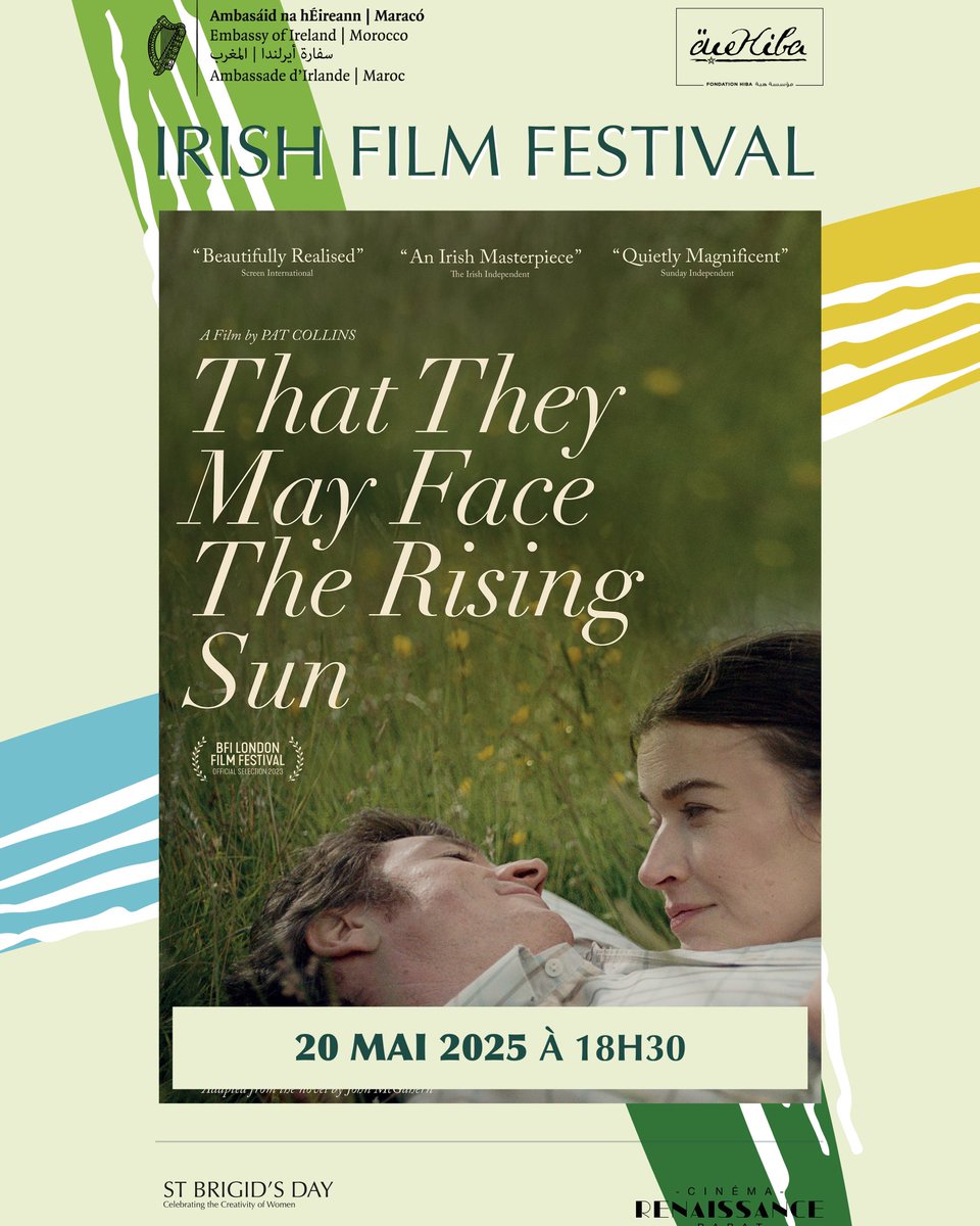 🔔Today's Film!

That They May Face the Rising Sun is a
2023 Irish film directed by Pat Collins. It is an adaptation of the 2002 novel of the same name by John McGahern, a beautiful evocation and celebration of Irish 🇮🇪 rural life and its changes. 
     
🎟️Free
🔤 French Subs