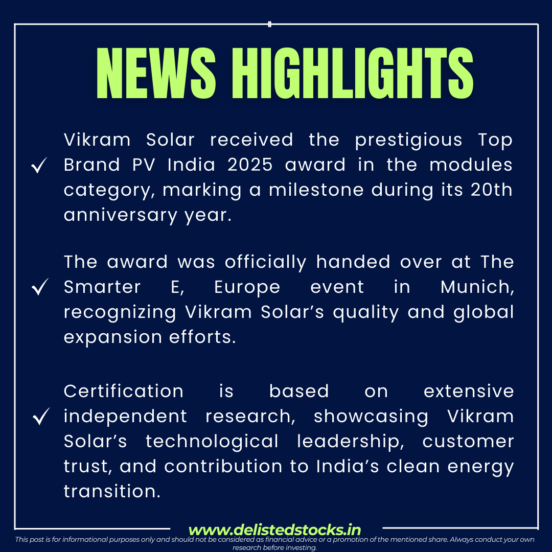 delisted_stocks's tweet photo. #VikramSolar #TopBrandPV2025 #EUPDResearch #SolarEnergy #CleanEnergy #RenewableEnergy #MadeInIndia #SolarInnovation #TheSmarterE #GreenFuture #EnergyTransition https://t.co/IR0HMF2EfG