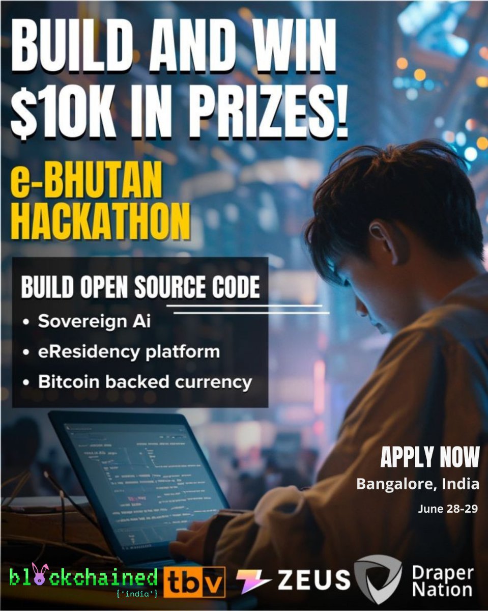 🚀 Hack. Ship. Transform a Nation.
Join the e-Bhutan Hackathon — a 24h sprint to build tools for a sovereign digital Bhutan.
🏆 $10,000 in prizes
🌍 Global builders welcome
🔗 Apply now: draper-nation.gitbook.io/2025hackathons