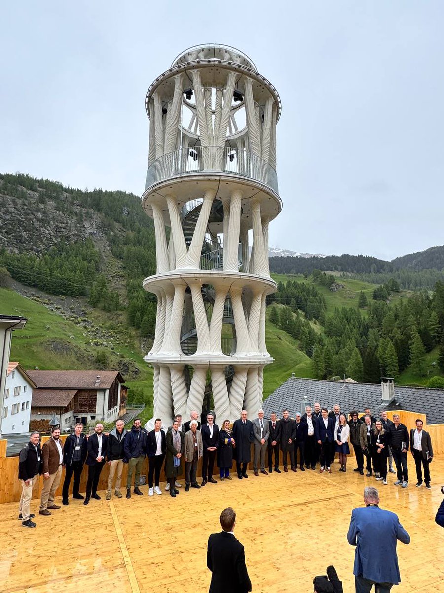 ParmelinG's tweet photo. Tor Alva ist das höchste 3D-gedruckte Gebäude der Welt – entwickelt mit der @ETH Zürich. Ein Meilenstein für digitale Baukunst, nachhaltige Materialien, interdisziplinäre Zusammenarbeit und #Innovation. https://t.co/GhdeVz1zR8