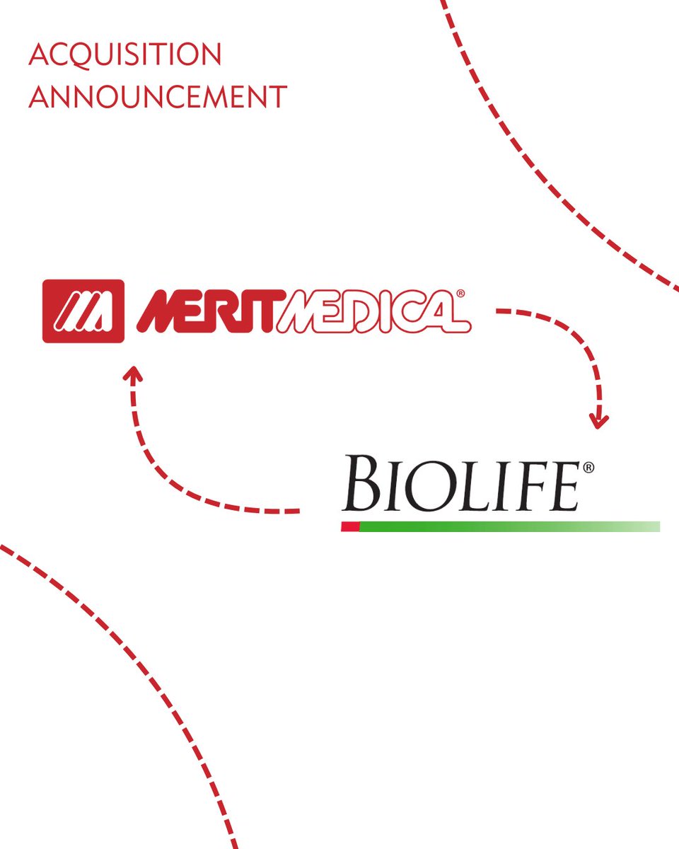Merit Medical Acquires Biolife Delaware, LLC. Read more in our latest press release: bit.ly/4dmxsuQ