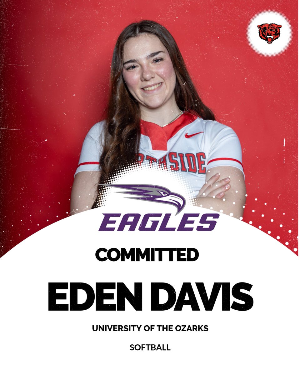 Eden will sign her NLI to continue her athletic and academic career at the University of the Ozarks today at 1:30. #FSPSAA #NLBSoftball ❤️🐻🥎