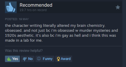 My current favourite Best Served Cold Review:

I didn't write it in a lab. I made it in coffee shops! Eating pastries!