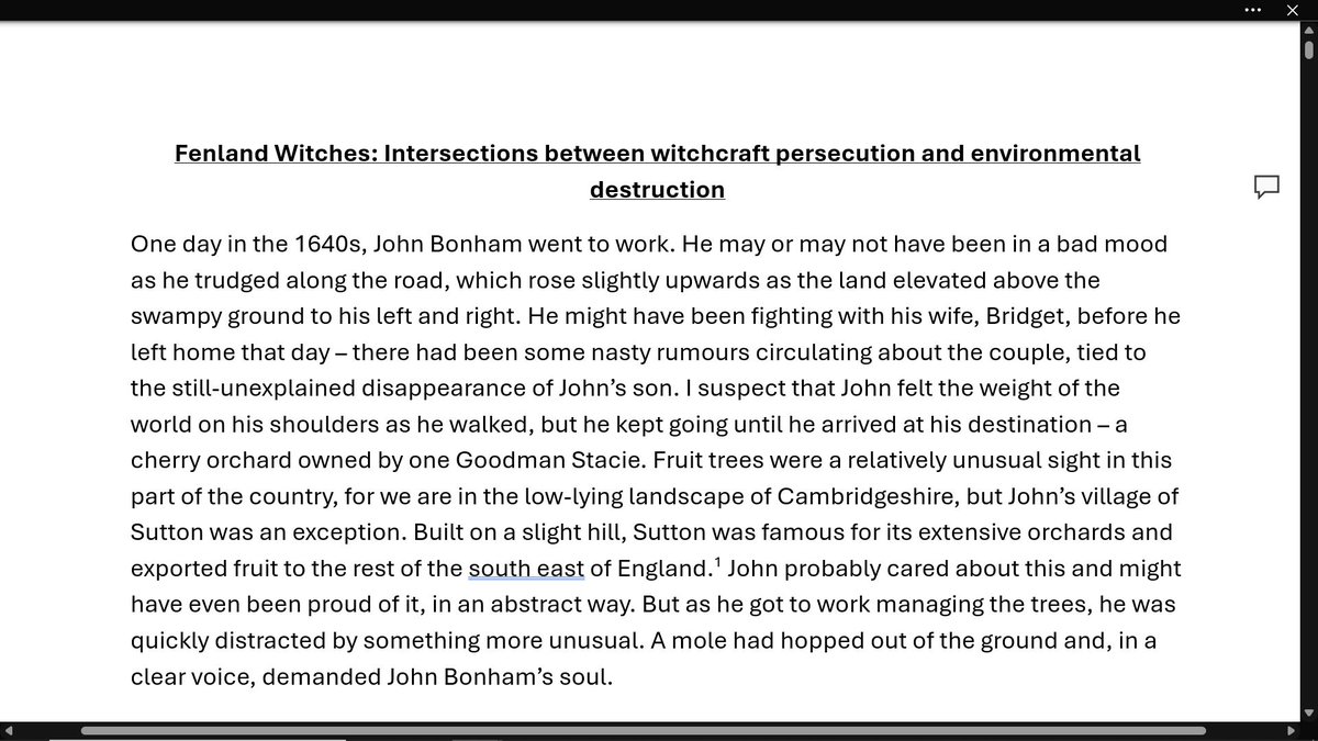 Dr Tabitha Stanmore (@magicnotwitches) on Twitter photo First draft of an article done! VERY much Draft Zero - written only for me, absolutely no-one else can read it - but it's good to have the thoughts down on a page. Now to leave it alone for a week while the ideas percolate 🧠 💭
#amwriting #fens #witchhistory <a href="/witches7hunt/">Seven County Witch Hunts</a> First draft of an article done! VERY much Draft Zero - written only for me, absolutely no-one else can read it - but it's good to have the thoughts down on a page. Now to leave it alone for a week while the ideas percolate 🧠 💭
#amwriting #fens #witchhistory <a href="/witches7hunt/">Seven County Witch Hunts</a>