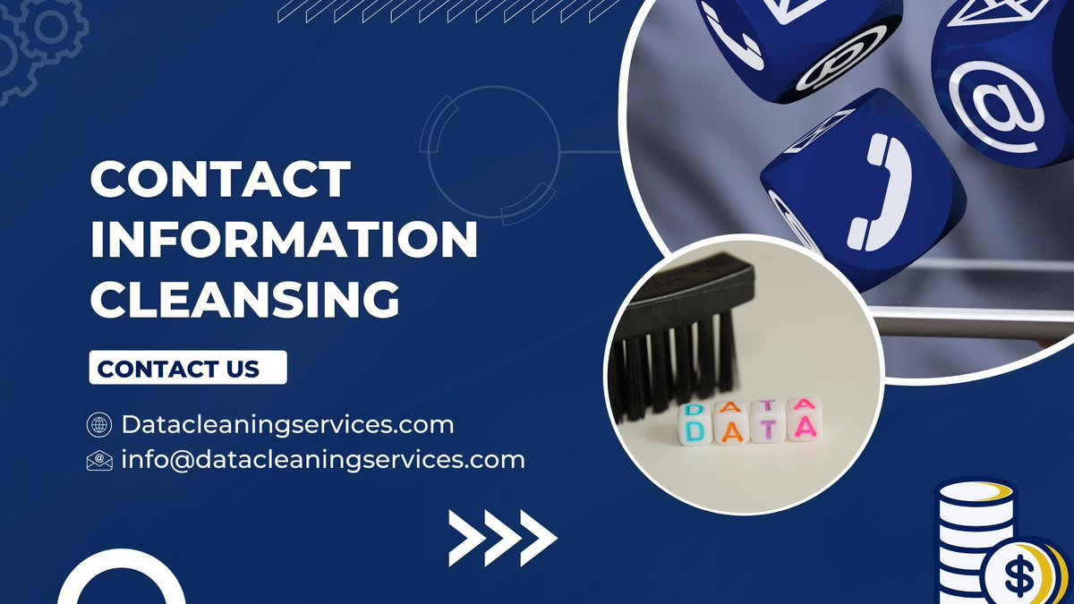 datacleaning's tweet image. 🚀 Streamline Your Outreach with Contact Information Cleansing!  

📩 Email: info@datacleaningservices.com  
🌐 Learn more: datacleaningservices.com/contact-inform…  

#contactdatacleansing #datacleanupservices #databaseaccuracy #contactmanagement #businesssolutions #datacleaningservices