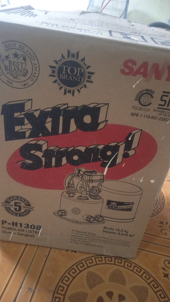 itkomputer's tweet image. Mesin air SANYO EXTRA STRONG P-H130B
KONDIRI BARU
Harga :1.200.000