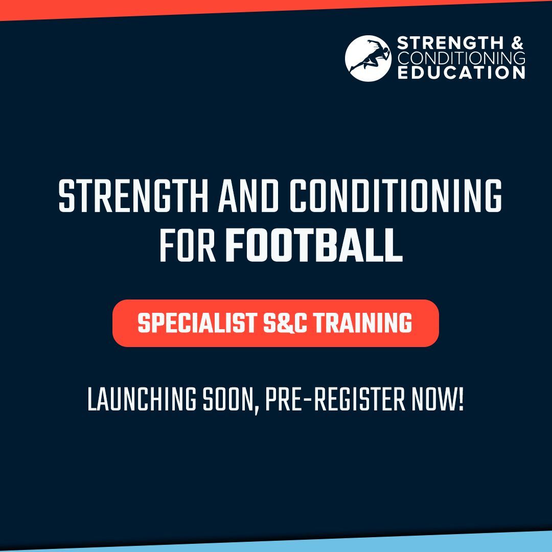 ⚽️ Get ready… our first Specialist S&amp;C Training course, S&amp;C for Football, is launching soon!

⚠️ Sign up for presale access to receive 10% off PLUS get 24 hours early entry before it goes live: bit.ly/sc-for-football