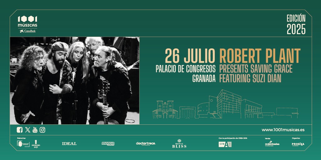 🔥 Robert Plant presenta Saving Grace featuring Suzi Dian en #1001Músicas – CaixaBank

📅 Sábado, 26 de julio
📍 Palacio de Congresos, Granada
🎟 1001musicas.es

#GranadaVuelveASonar #GranadaCiudadDeEscenarios #PlanesGranada #CaixaBankXperience