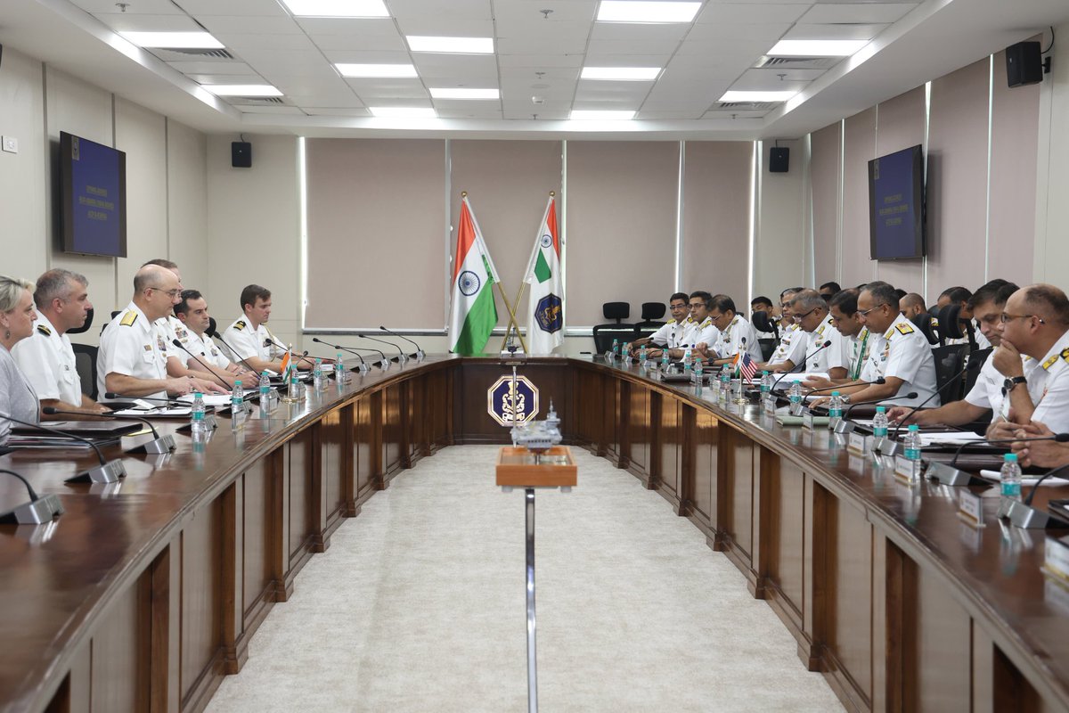 DefProdnIndia's tweet photo. The 8th meeting of the India-US Joint Working Group on #Aircraft Carrier Technology Cooperation (#JWGACTC), constituted under the auspice of the India – US Defence Technology and Trade Initiative (#DTTI), was organised in #India from 13 to 16 May 2025.
🔹A six-member #US delegation headed by RAdm Casey Moton, Programme Executive Officer (PEO), #Aircraft Carriers visited various #defence establishments in #Delhi and #Goa.
🔹Details: ➡️ https://t.co/QdKl2fHckY