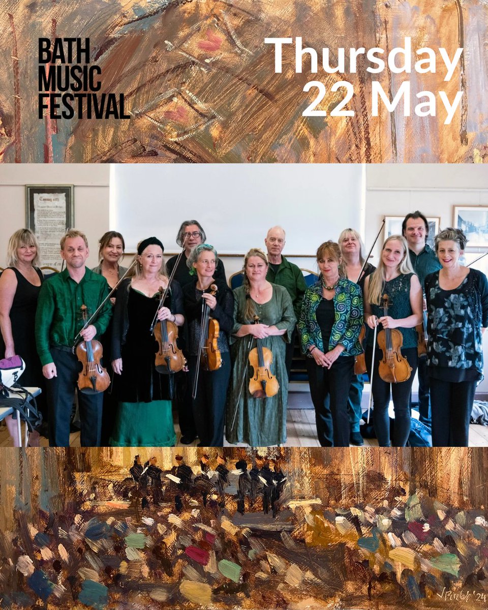 On Thursday 22 May, Chamber Orchestra of the West will be joined by Elena Urioste, who you may have seen at the Juke Box concert on Tuesday, for an afternoon concert at 4.30pm at St.Swithin's Church. 

bathfestivals.org.uk/the-bath-festi…