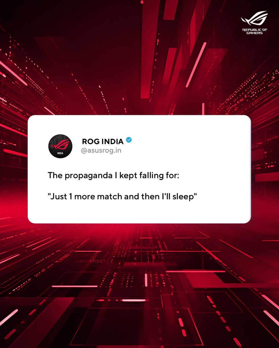 Too much is never enough, we know 😂

#ASUSIndia #ROGIndia #Propaganda #OneMoreGame