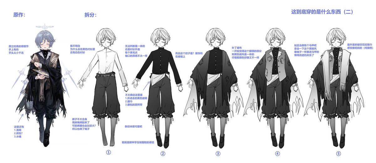 Kryl_Swhitty's tweet image. 为了画图方便做了安多恩的服饰拆分尝试……