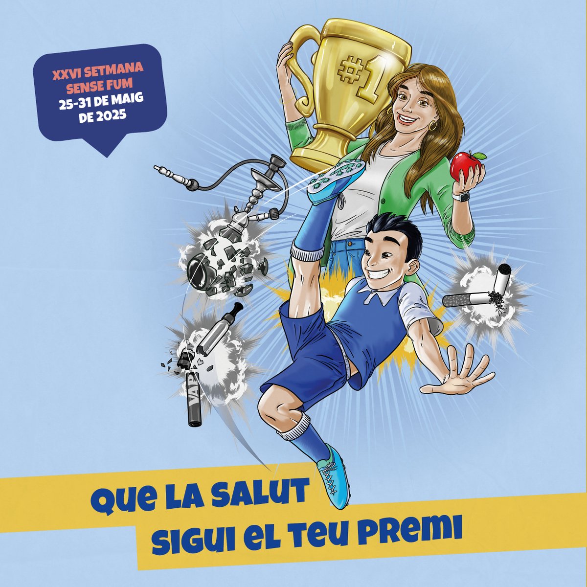 🚭 La setmana que ve comença la XXVI Setmana Sense Fum!

📌 Lema: "Que la salut sigui el teu premi"

🖨️ Descarrega i imprimeix el material informatiu per a la teva farmàcia 👉salutpublica.gencat.cat/ca/ambits/prom…

➕ℹ️ i recursos👉cofgi.org/documents/prom…