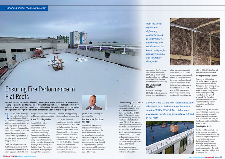 Roofing Today (@roofingtoday) on Twitter photo In Mayโs issue, Dominic Hanmore at <a href="/KnaufUK/">Knauf Insulation UK & Ireland</a> recaps the changes to #firesafety regulations for #flatroofs & outlines how fire performance can be strengthened through the selection of materials used in the #roofing build-up (p36)
๐ Read the article: roofingtoday.co.uk/wp-content/uplโฆ In Mayโs issue, Dominic Hanmore at <a href="/KnaufUK/">Knauf Insulation UK & Ireland</a> recaps the changes to #firesafety regulations for #flatroofs & outlines how fire performance can be strengthened through the selection of materials used in the #roofing build-up (p36)
๐ Read the article: roofingtoday.co.uk/wp-content/uplโฆ