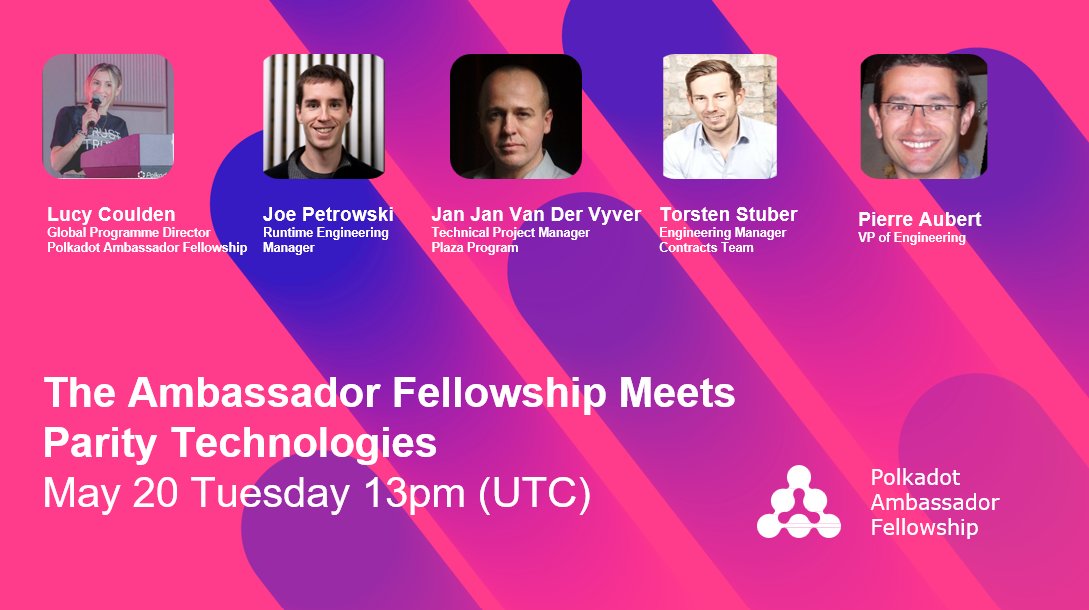 Polkadot Ambassador Fellowship (@dotfellowship) on Twitter photo 🚨 Happening TODAY! Join us at 13PM UTC for another episode of "The Ambassador Fellowship Meets" 🎙️
This time, we’re diving deep with brilliant minds from <a href="/paritytech/">Parity Technologies</a>
Don’t miss the insights from the team shaping the future of @polkadot & Web3! 🚨 Happening TODAY! Join us at 13PM UTC for another episode of "The Ambassador Fellowship Meets" 🎙️
This time, we’re diving deep with brilliant minds from <a href="/paritytech/">Parity Technologies</a>
Don’t miss the insights from the team shaping the future of @polkadot & Web3!