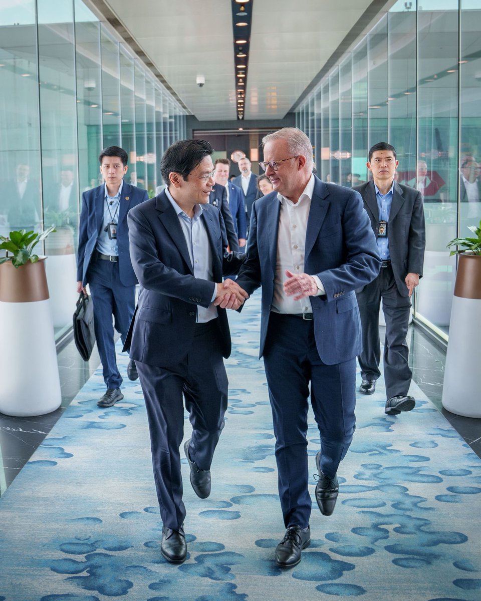 Australia and Singapore believe in free trade and global rules that keep our region stable.

We have so much in common. And by working together, we can deliver for our economies and for our security.

Prime Minister Lawrence Wong, thank you for meeting with me today to further