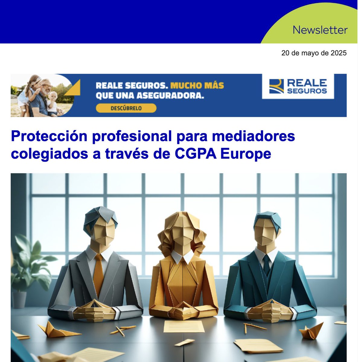 Ya disponible la newsletter del Consejo General con 3 asuntos: entrevista a José Nuñez, CEO de Lloyd´s Iberia; nuevo curso de CECAS sobre responsabilidad medioambiental y acceder a una póliza de RC profesional para Mediadores en condiciones especiales.
mailchi.mp/41d46b2a60a5/5…