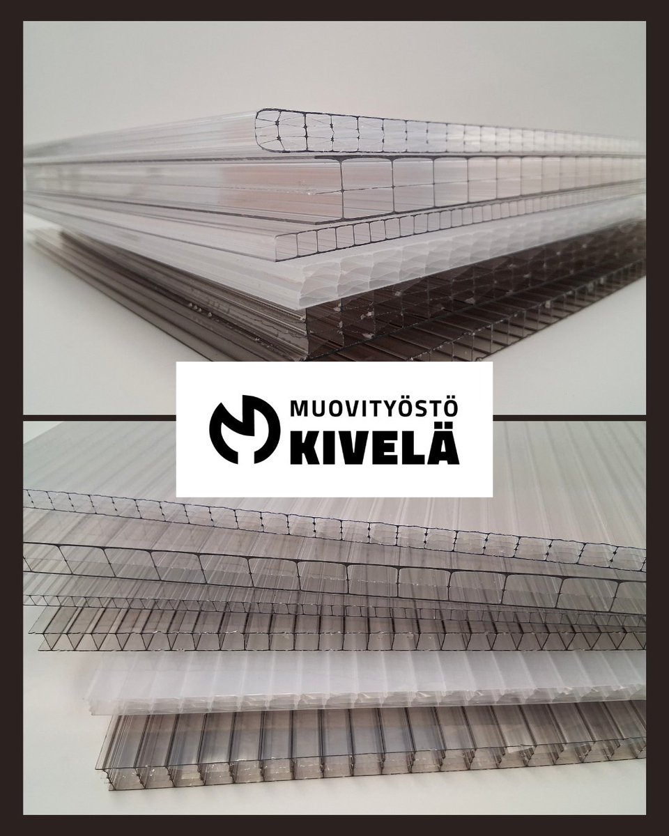 Kennolevy on monikäyttöinen muovilevy, jonka ominaisuudet tekevät siitä erityisen suositun materiaalin katoksissa ja muissa vedeltä suojaamiskohteissa.
Lue lisää täältä: muovityosto.fi/omat-tuotteet/…

#muovityöstökivelä #taivummetahtoosi #kennolevyt #terassisisustus #terassinrakennus