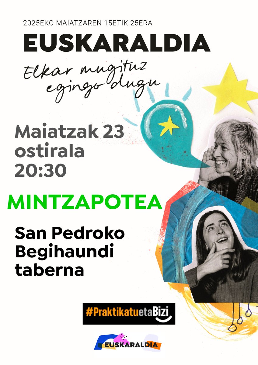 Ostiralean, mintzalagunak <a href="/euskaraldia/">EUSKARALDIA</a>|ren baitan #euskaraz praktikatuz eta biziz. Animatu!