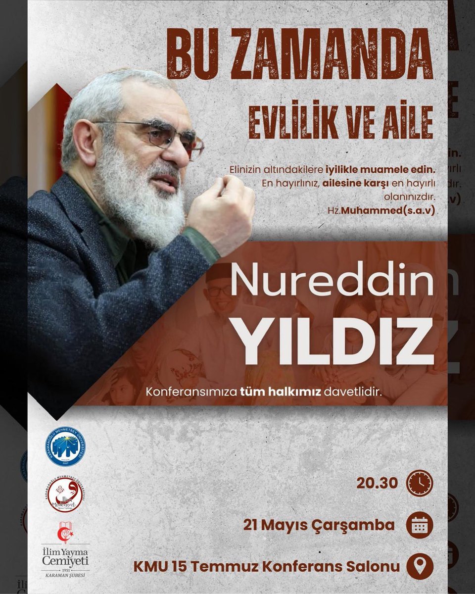 iyckaraman's tweet photo. Yarın akşam gerçekleştirilecek konferansımızda buluşabilmek temennisiyle..

#Konferans
#İYCKaramanŞubesi https://t.co/BBeLmeFQCJ