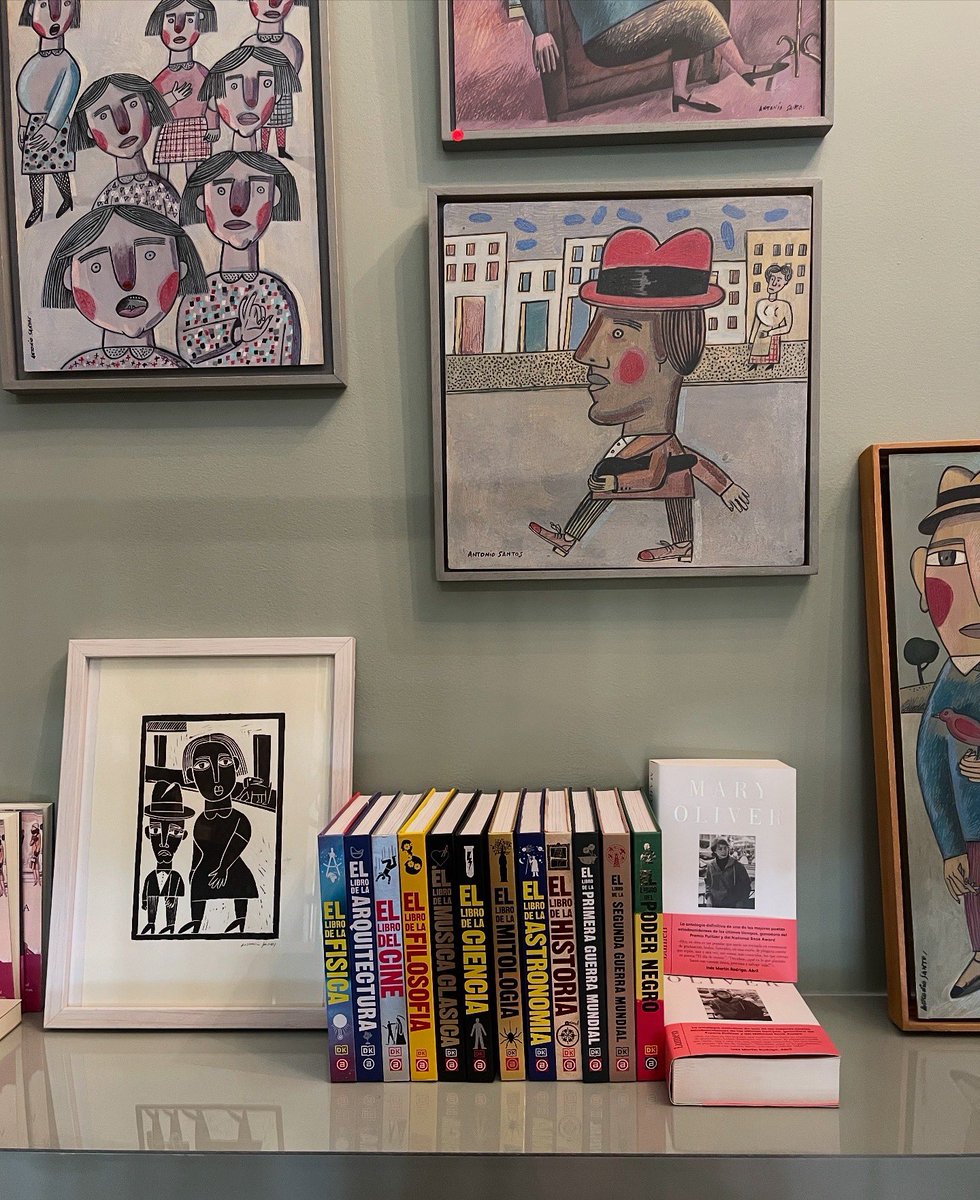 libreriacelama's tweet image. Admiraba el trabajo de Antonio Santos desde hacía tiempo, y de repente sus grabados, cuadros y figuras se encuentran (hasta el 15 de junio) formando parte de Celama.
Creo que sus personajes, tan curiosos, bonitos y personales, encajan muy bien en un reino mágico. ♥️