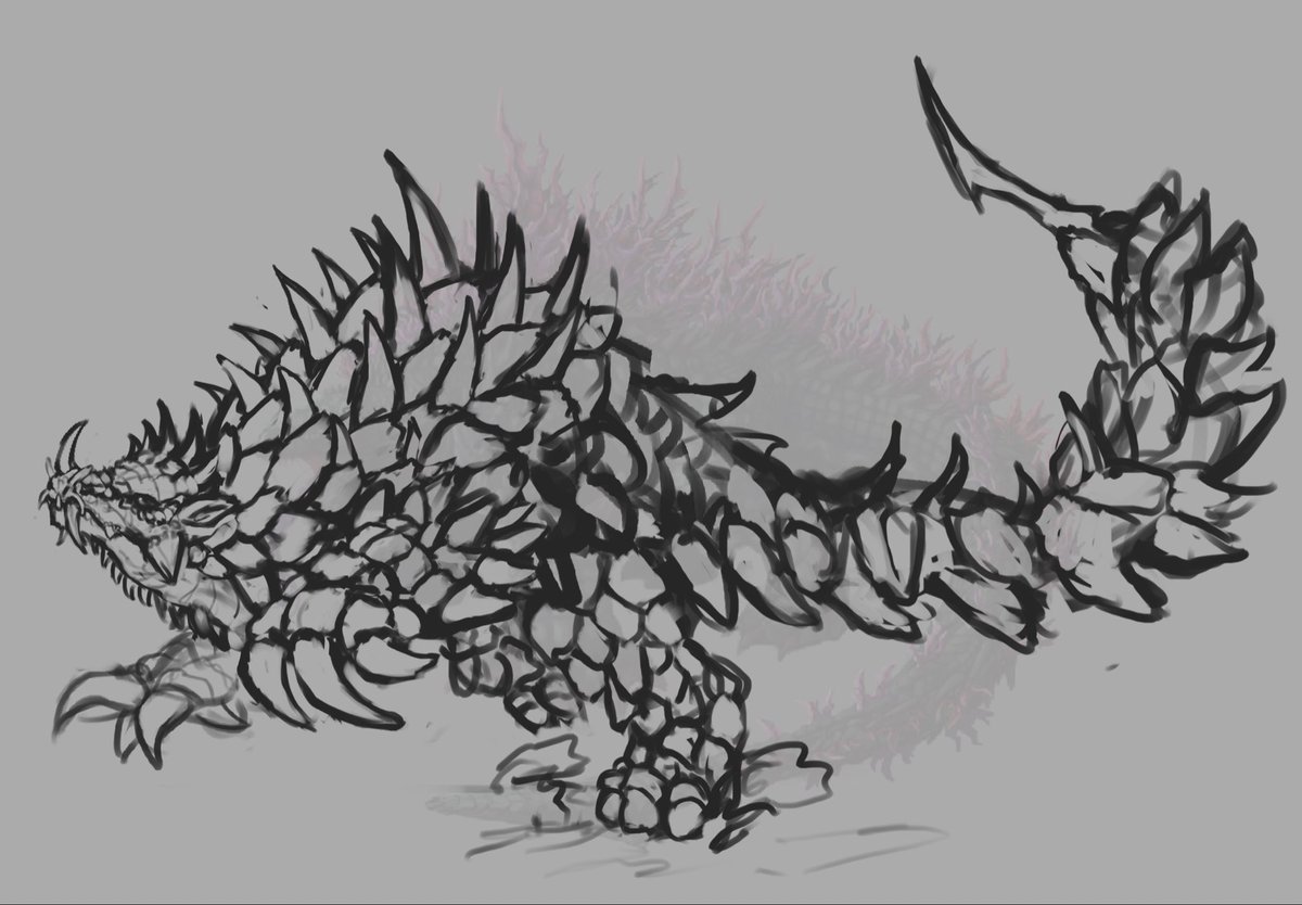 TPrison63's tweet image. Bipedal Anguirus WIP