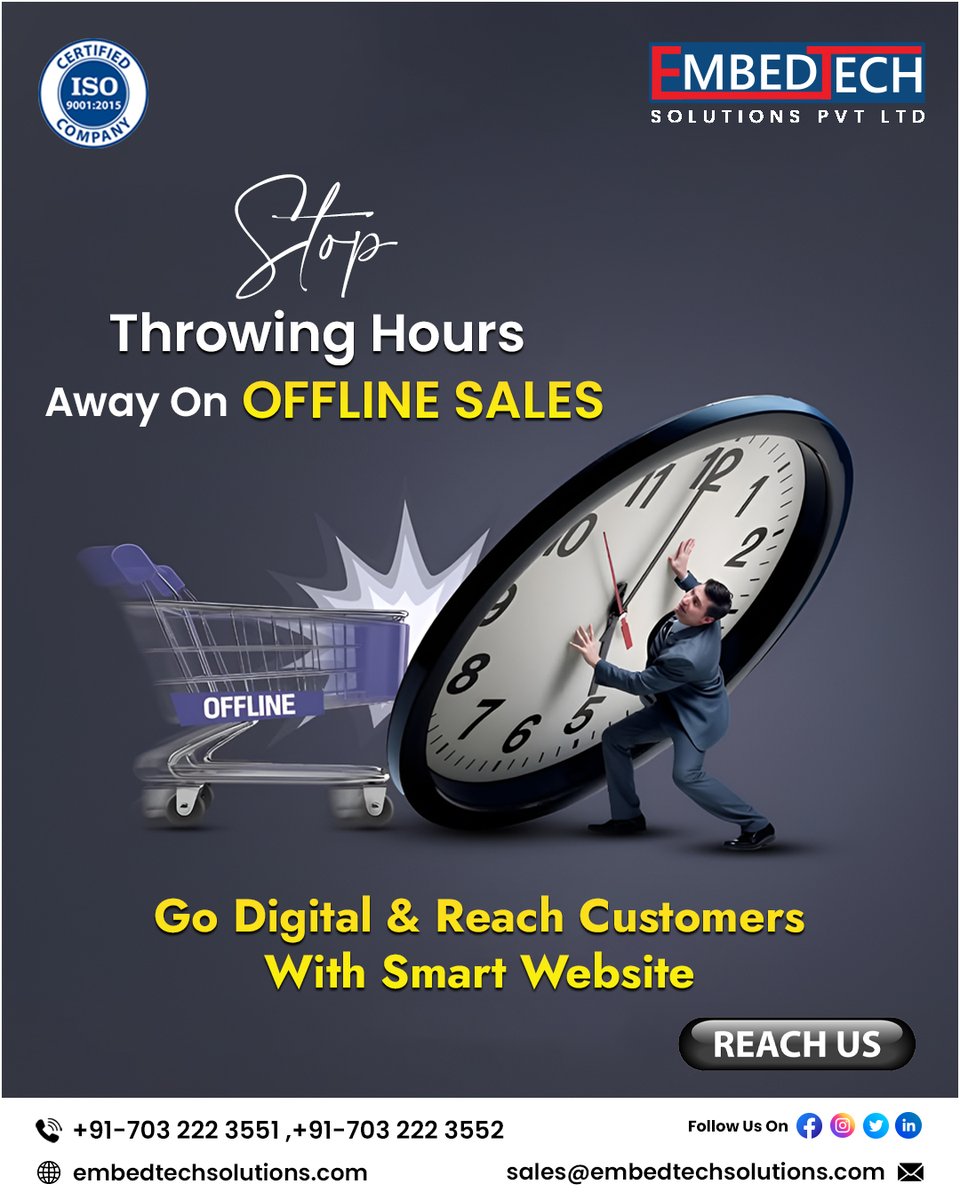 Embedtech_sol's tweet image. ⏰ Stop Losing Time to Offline Sales!
Why let your business fall behind in a digital world?
At EmbedTech Solutions, we help you build powerful, smart websites that attract, engage, and convert customers 
🌐 embedtechsolutions.com
#Embedtech #EmbedTechSolutions #SmartWebsites