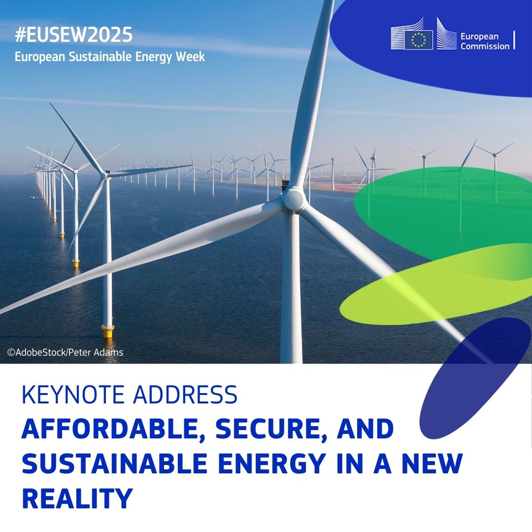 On 11 June, at the EU Sustainable Energy Week D-G @JoergensenJuul will outline strategic initiatives and policies aimed at ensuring an energy supply that is not only affordable and secure, but also sustainable.

Join us at #EUSEW2025 ✨ europa.eu/!rRh879

#AffordableEnergy