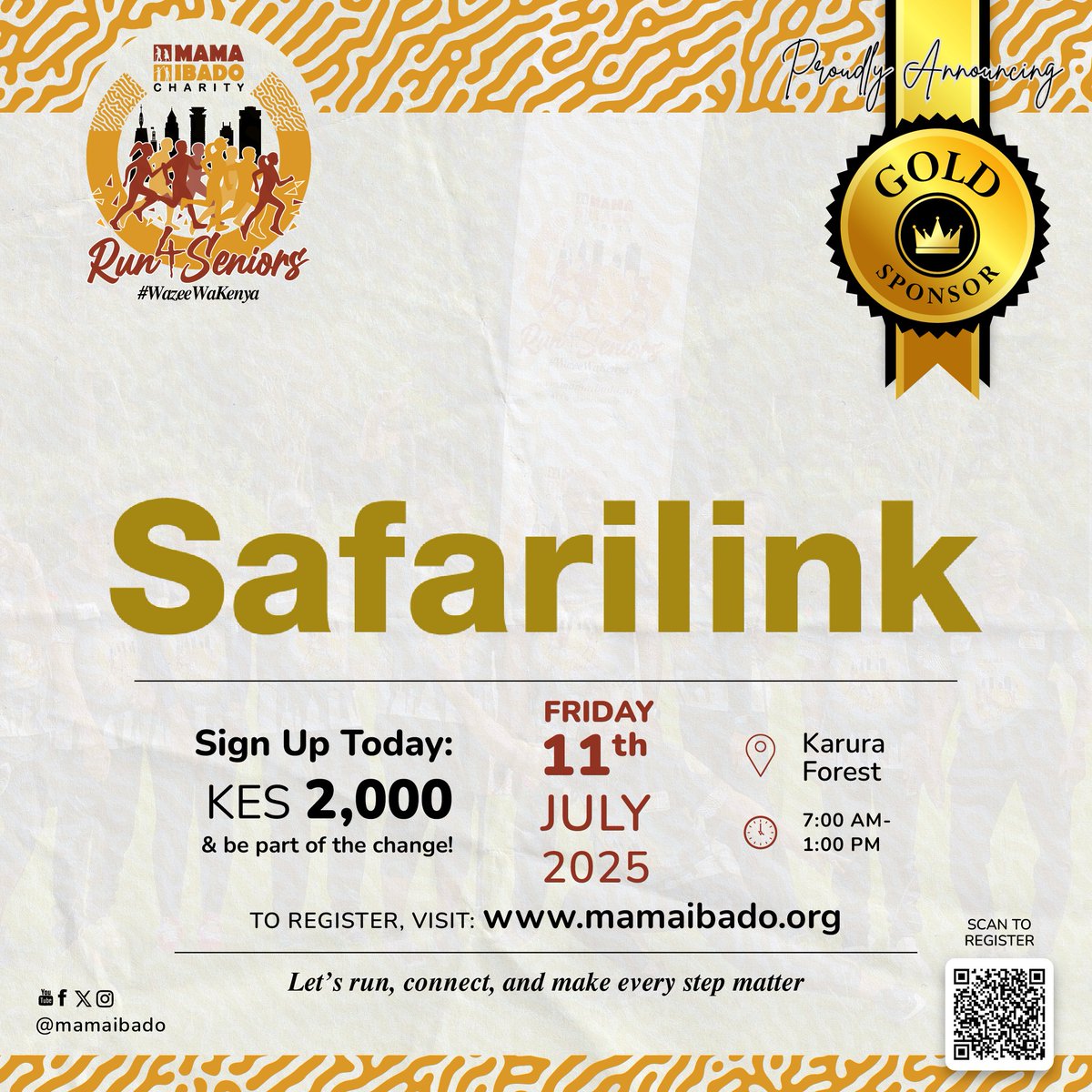 Gratitude to @flysafarilink ! ✈️💛

We are truly grateful for your generous sponsorship of the Run 4 Seniors event. Your support is making a meaningful difference—helping us deliver nutritious meals and vital medical care to senior citizens across Kenya.

Thank you for flying