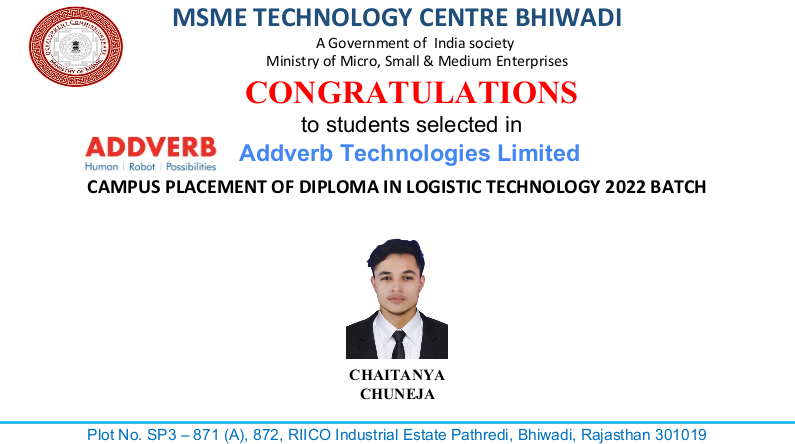 DegenHunterius's tweet photo. 🎉 Congrats to our 🌟 Diploma in Logistic Tech – 2022 Batch students for getting placed at 🔋 Addverb Technologies—a robotics &amp; automation leader!
👏 Your high-tech career begins now!
📢 Admissions Open (2025–26): https://t.co/PjwhJxoOBl
#CampusPlacement #Addverb #MSMETechCentre https://t.co/xZg2F5RM0i