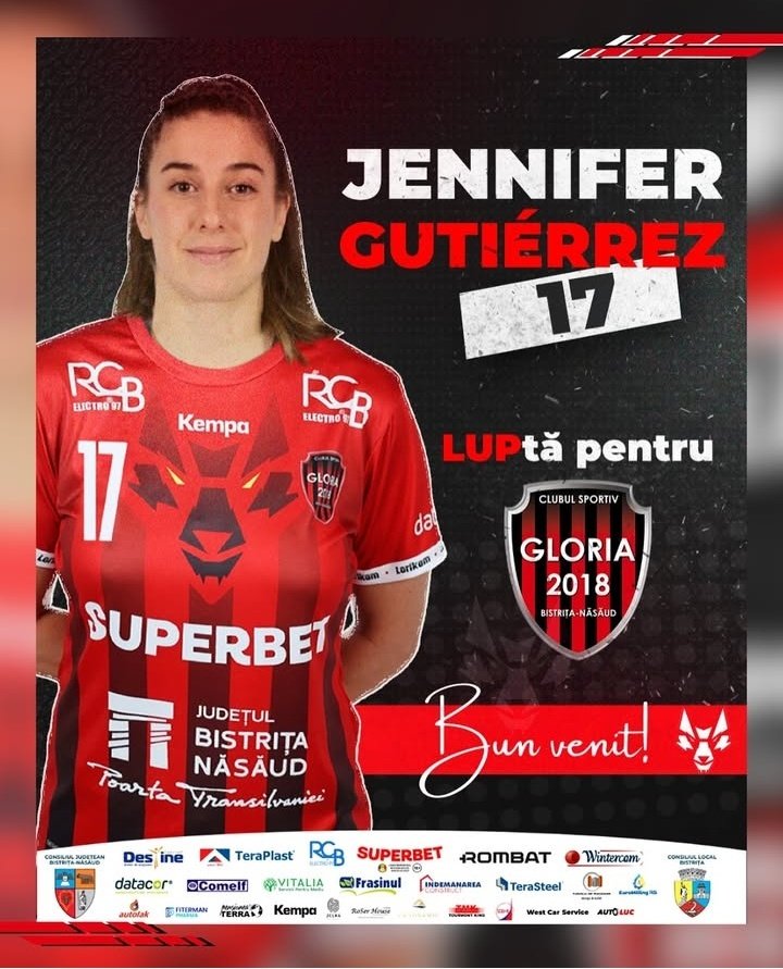 Balonmano Actual (@balonmaactual) on Twitter photo FICHAJES | La extremo izquierdo <a href="/gb_jenni/">Jennifer Gutiérrez</a> jugará en el Gloria Bistrita rumano a partir de la próxima temporada. FICHAJES | La extremo izquierdo <a href="/gb_jenni/">Jennifer Gutiérrez</a> jugará en el Gloria Bistrita rumano a partir de la próxima temporada.