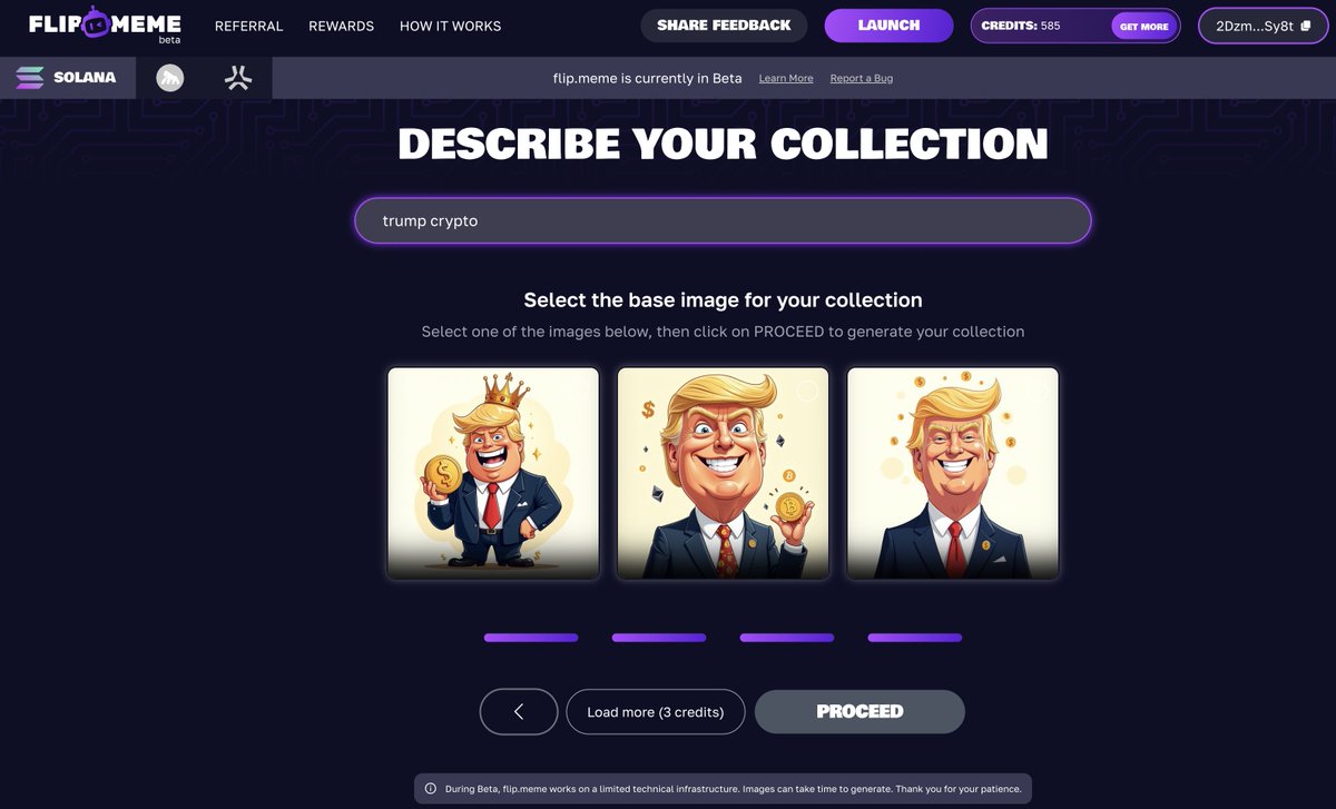 Super proud of <a href="/flipdotmeme/">flip.meme</a> team launching their beta version after months of solid development.

In minutes (if not seconds) you can launch a collection of Non fungible memes and unruggable as all the proceeds go into the LP of the token.

Going to be an interesting experiment