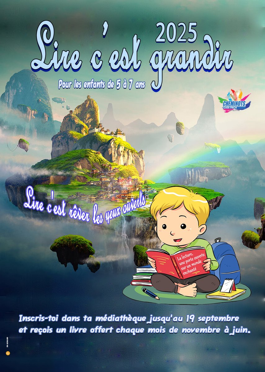 Lire c’est grandir 2025

Le CASI cheminots PACA vous offre un abonnement pour vos enfants de 5 à 7 ans afin de les initier au plaisir de la lecture. Pour inscrire vos enfants à cet abonnement mensuel, rendez-vous dans vos Espaces de proximité avant le vendredi 19 septembre.